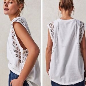 Free People Table for Two Tee - White Small